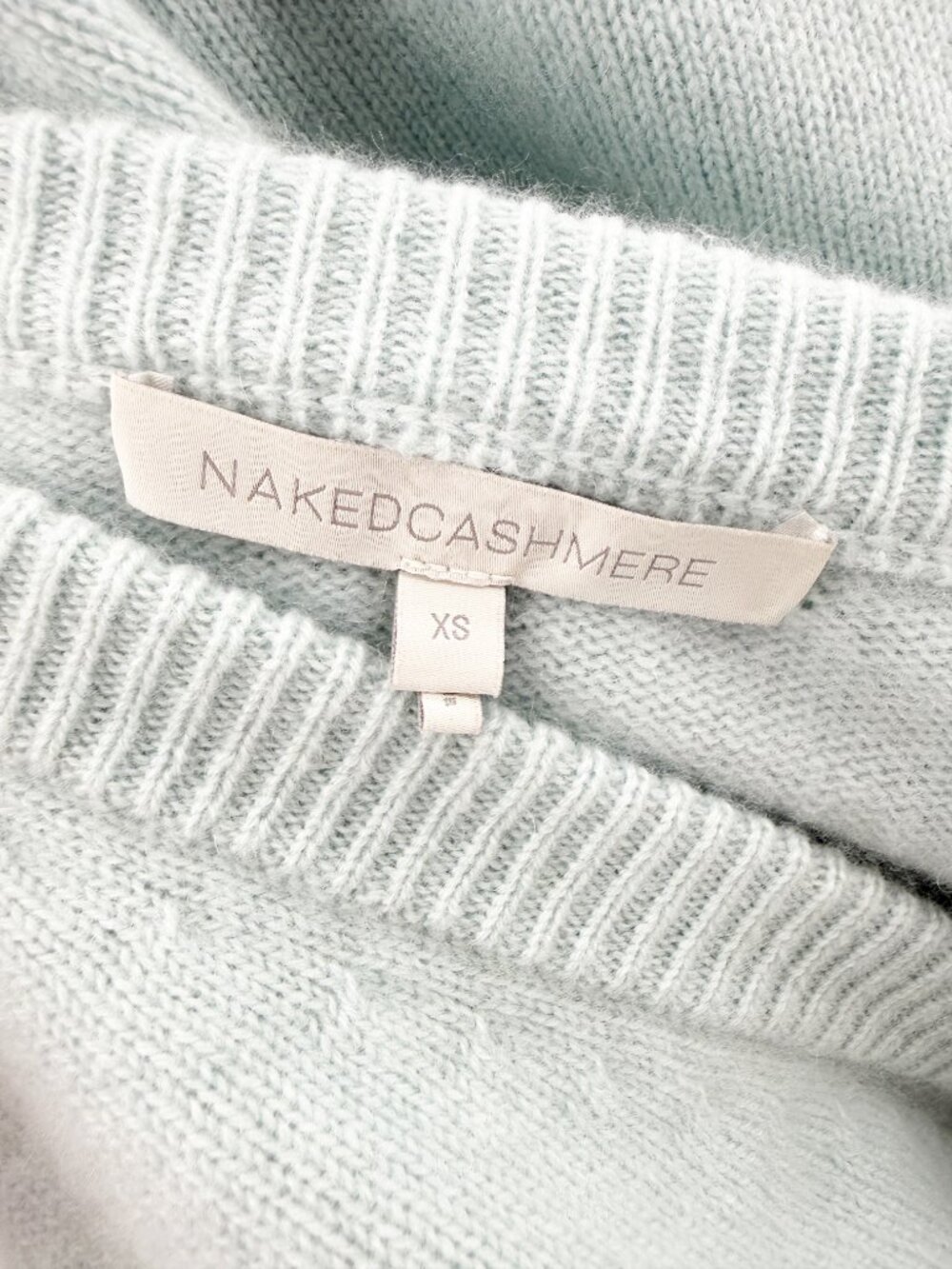 NAKED CASHMERE SYDNEY V-NECK CASHMERE Light Blue Knit Pullover XS - Picture 7 of 11